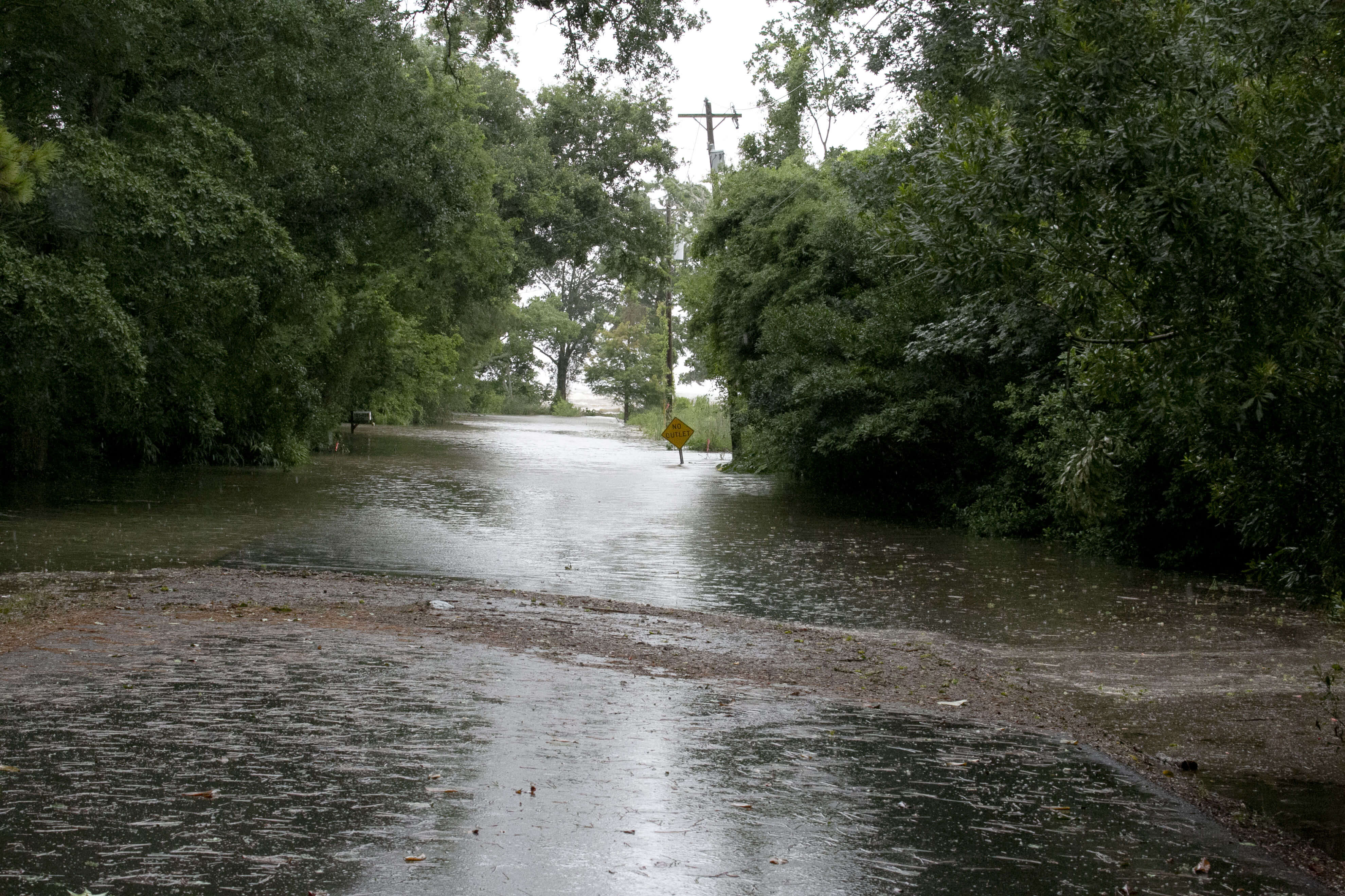 road closure due to Hurricane Francine